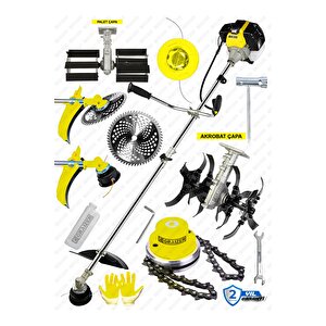 Alman Gta-20 Hpx Yan Tipi Benzinli Motorlu Ot Çalı Tırpanı Çim Biçme Makinesi Tırpan Çift Çapali