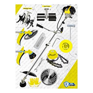 Alman Gta-20 Hpx Yan Tipi Benzinli Motorlu Ot Çalı Tırpanı Çim Biçme Makinesi Tırpan Çift Çapali