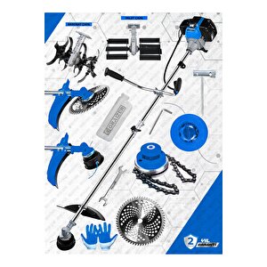 Alman Gta-20 Hpx Yan Tipi Benzinli Motorlu Ot Çalı Tırpanı Çim Biçme Makinesi Tırpan Çift Çapali