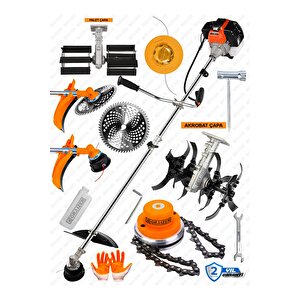 Alman Gta-20 Hpx Yan Tipi Benzinli Motorlu Ot Çalı Tırpanı Çim Biçme Makinesi Tırpan Çift Çapali