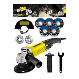 Alman 3000 Watt Devir Ayarli Sjs Çift Metal Dişli Şanzuman Demir Metal Kesme Taşlama Makinesi 125 Mm