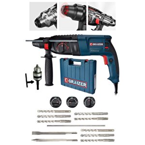 Alman 3000 Watt Kırıcı Delici Hilti Matkap Metal Şanzumanlı ++ 10 Adet Uç ++yedek Mandren