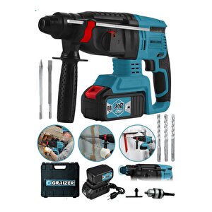 Alman 88 V 5 Ah 4 Joule Bakir Sargili Kömürsüz Motor Darbeli Çift Akülü Şarjlı Kırıcı Delici Hilti