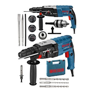Gri Alman 3000 Watt Kırıcı Delici 5.0 J Sjs Metal Dişli Şanzuman Hilti Darbeli Matkap + 5 Uç 28 Mm