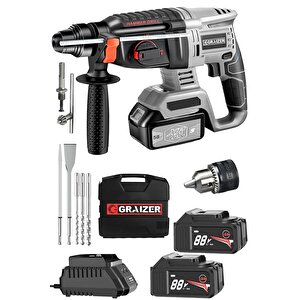 Alman 88 V 5 Ah Bakir Sargılı Çift Metal Şanzuman Akülü Kiricı Delici Hilti Matkap Yedek Mandren