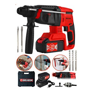 Alman 88 V 5 Ah 4 Joule Bakir Sargili Kömürsüz Motor Darbeli Çift Akülü Şarjlı Kırıcı Delici Hilti