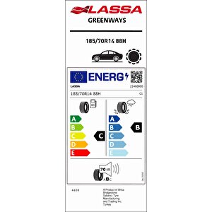 185/70r14 88h Greenways Oto Yaz Lastiği (üretim: 2025)
