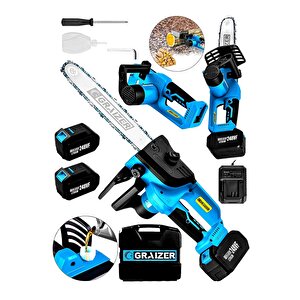 Alman 248 Vf 10 Ah %100 Bakir Sargili Akülü Dal Kesme Budama Testere Bıçkı Makinesi 35 Cm