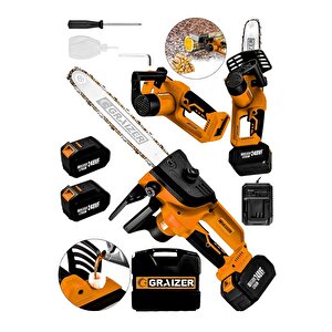 Alman 248 Vf 10 Ah %100 Bakir Sargili Akülü Dal Kesme Budama Testere Bıçkı Makinesi 35 Cm