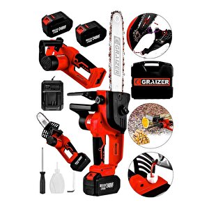 Alman 248 Vf 10 Ah %100 Bakir Sargili Akülü Dal Kesme Budama Testere Bıçkı Makinesi 35 Cm