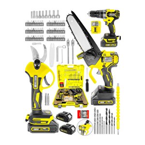 Alman 598 Vf 3 In 1 Yeni Nesil Karbon Motor 13 Mm Matkap Şarjli Ağac Dal Kesme Ve Budama Makinesi