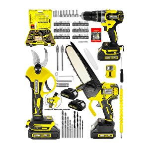 Alman 598 Vf 3 In 1 Yeni Nesil Karbon Motor 13 Mm Matkap Şarjli Ağac Dal Kesme Ve Budama Makinesi
