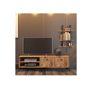 Yanke Tv Ünitesi 150 Metal Raflı Atlantik Çam