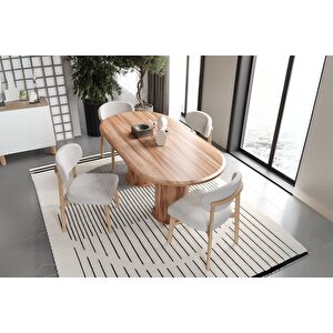 Alden White Yemek Odası Takımı