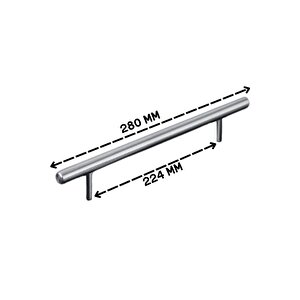 5 Adet Keijo Inox 224mm Paslanmaz Kulp (mobilya, Dolap Kulbu, Kulp Modeli)