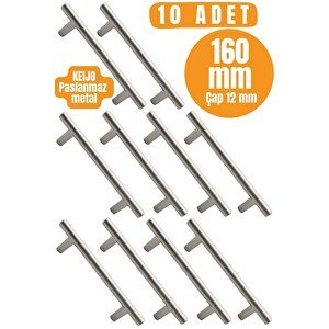 10 Adet Keijo Inox 160mm Paslanmaz Kulp (mobilya, Dolap Kulbu, Kulp Modeli)