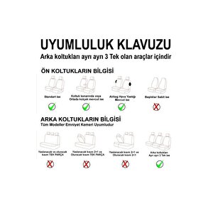 Peugeot 807 3 Tekli Lüx Deri Oto Koltuk Kılıfı Ön Arka Takım Safir Si̇yah Kirmizi