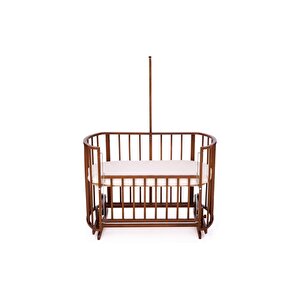 Ahşap Beşik Anne Yanı Beşik Ceviz 60x120 - Uyku Setsiz Tek Yataklı