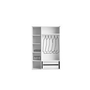 Yiğit %100 Mdf 3 Kapaklı Dolap Gardırop