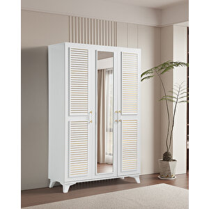 Ege %100 Mdf 3 Kapaklı Dolap Gardırop