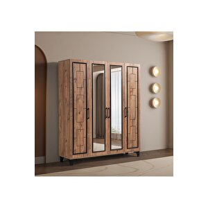 Etna %100 Mdf 4 Kapaklı Dolap Gardırop