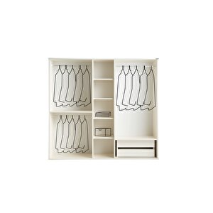 Perla %100 Mdf 5 Kapaklı Dolap Gardırop