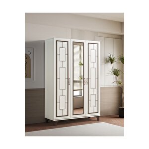 Perla %100 Mdf 3 Kapaklı Dolap Gardırop