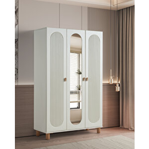 Peri %100 Mdf Membran 3 Kapaklı Dolap Gardırop aytaşı