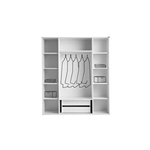 Yiğit %100 Mdf 4 Kapaklı Dolap Gardırop