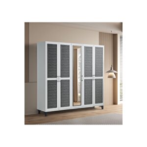Yiğit %100 Mdf 5 Kapaklı Dolap Gardırop