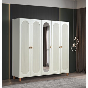 Peri %100 Mdf Membran 5 Kapaklı Dolap Gardırop aytaşı