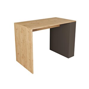 Pablo L4920 Bar Masası 120 Cm Sepet Ahşap Beyaz 4 Raflı Açık Depolamalı Oturmalı Modern Mutfak Masası