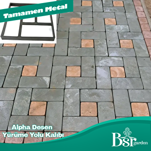Alpha Desen Yürüme Yolu Kalıbı 40x40 Bsr Garden