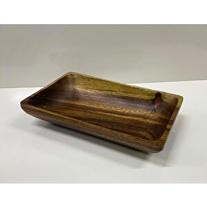 Akasya Sunumluk Dikdörtgen Kayık Çerezlik 25 Cm