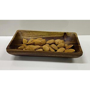 Akasya Sunumluk Dikdörtgen Kayık Çerezlik 25 Cm