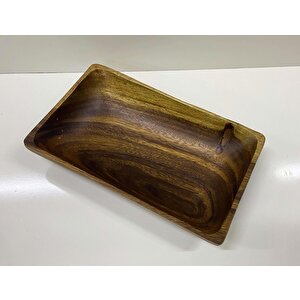 Akasya Sunumluk Dikdörtgen Kayık Çerezlik 25 Cm