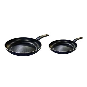 Teflon Tava Seti 32 Cm Ve  24 Cm Petek Desenli 2 Mm