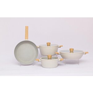 Winterbach 7 Parça Granit/seramik Tencere Takımı Krem Renk