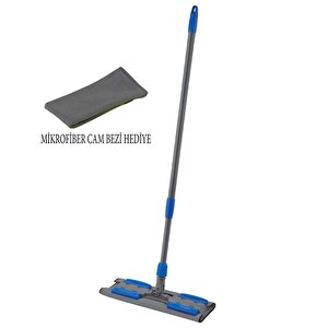Teleskopik Saplı Mandallı Mop 140 Cm Mikrofiber Cam Bezi Hediyeli