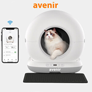 Av-cb02w Akıllı Otomatik Kedi Tuvaleti App Kontrol Koku Yapmayan Kum Kabı