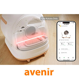 Av-cb02w Akıllı Otomatik Kedi Tuvaleti App Kontrol Koku Yapmayan Kum Kabı