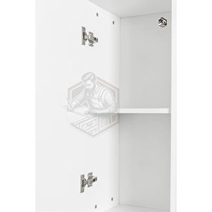 Tamamı Mdf Modern 2 Kapaklı Içi Raflı Çok Amaçlı Dolap