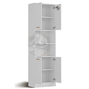 Tamamı Mdf 4 Kapaklı Ve Açık Raflı Çok Amaçlı Mutfak Dolabı/kavanozluk/kiler Dolabı