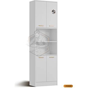 Tamamı Mdf 4 Kapaklı Ve Açık Raflı Çok Amaçlı Mutfak Dolabı/kavanozluk/kiler Dolabı