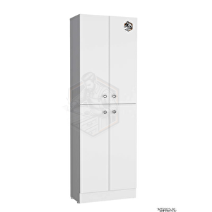 Tamamı Mdf _ 4 Kapılı Ve 5 Gizli Raflı Kiler Dolabı