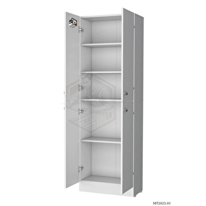 Mobilyanı Tasarla Tamamı Mdf _ 4 Kapılı Ve 5 Gizli Raflı Kiler Dolabı