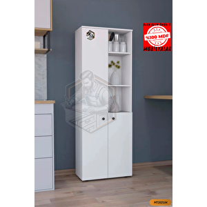 Tamamı Mdf 2 Kapaklı Ve Açık Raflı Çok Amaçlı Mutfak Dolabı/kavanozluk/kiler Dolabı