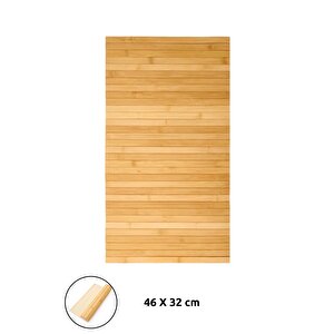 Katlanabilir Bambu Dikdörtgen Kolçak Tepsi Üstü Bardaklık Ve Tepsi Supla 46x32 Cm