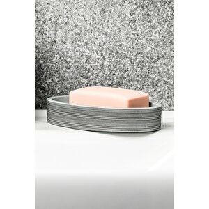 Çizgi Desenli 3'lü Banyo Aksesuar Seti - Sabunluk, Losyonluk, Diş Fırçalık Şık Ve Modern Tasarım
