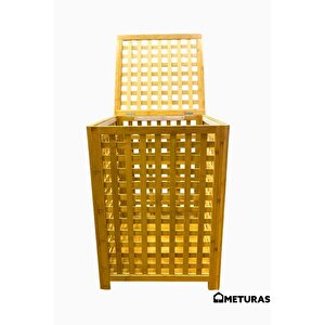 Bambu Çok Amaçlı Sepet Çamaşır Kirli Ve Oyuncak Sepeti - 45x45x62 Cm,
